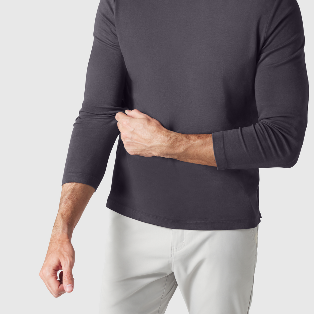Precision Long Sleeve Tee -- Charcoal Gray