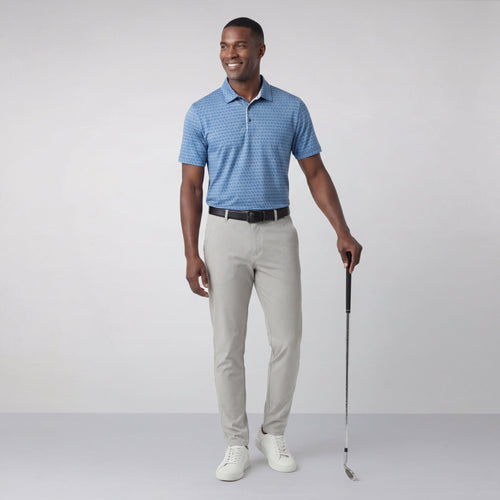 Clubhouse Performance Polo -- Bering Sea Gridline