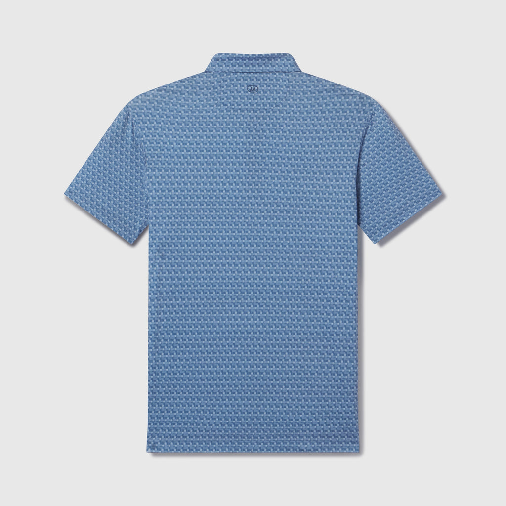 Clubhouse Performance Polo -- Bering Sea Gridline