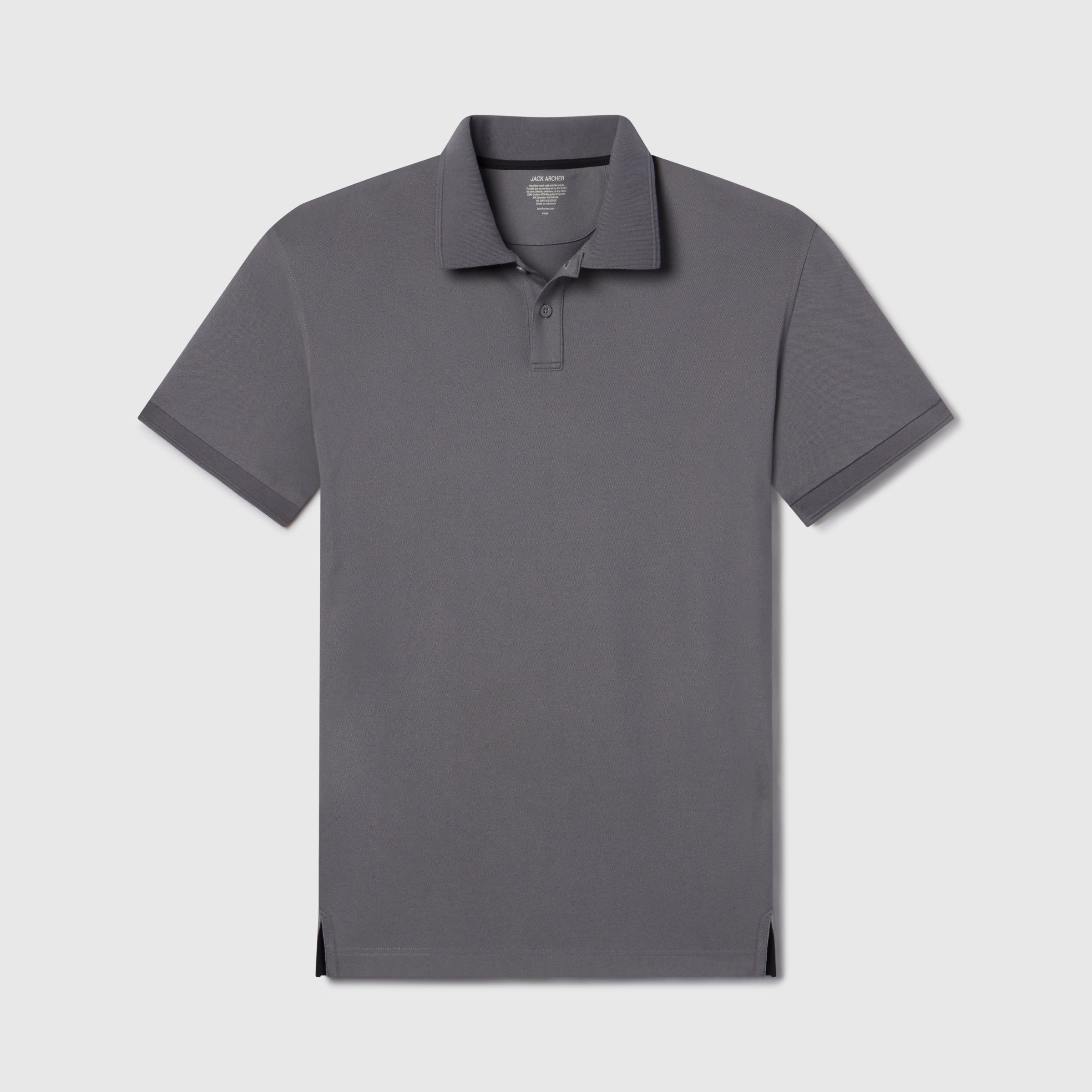 Clubhouse Pique Polo -- Charcoal Gray