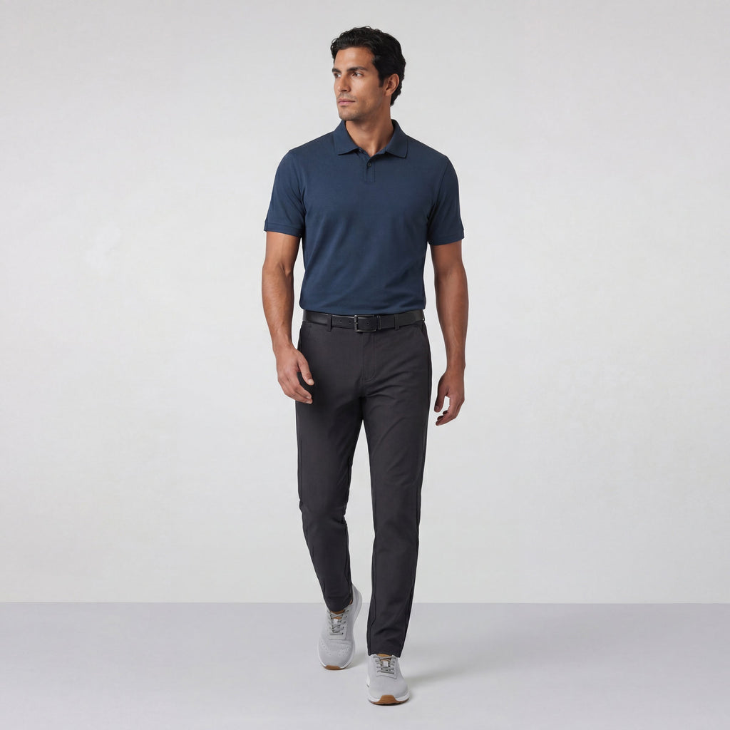 Clubhouse Pique Polo -- Tidal Blue