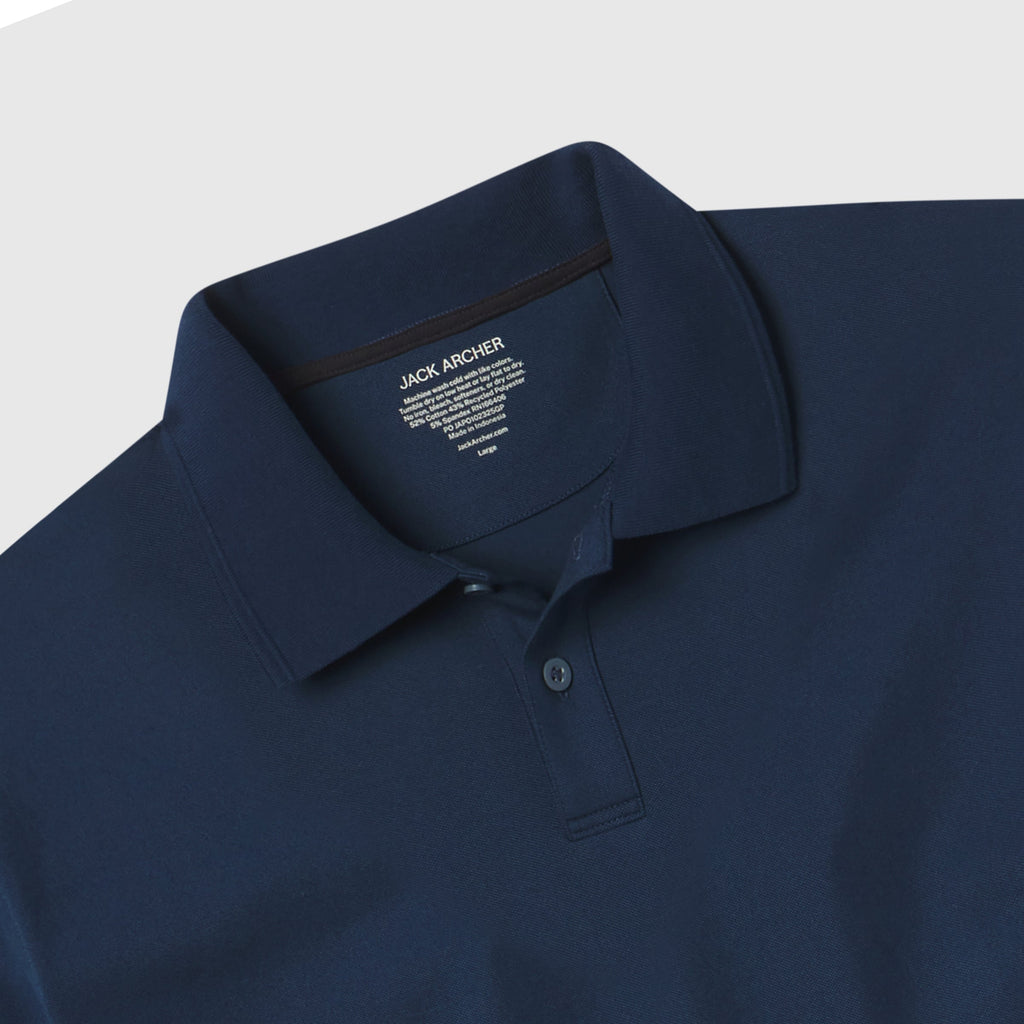 Clubhouse Pique Polo -- Tidal Blue