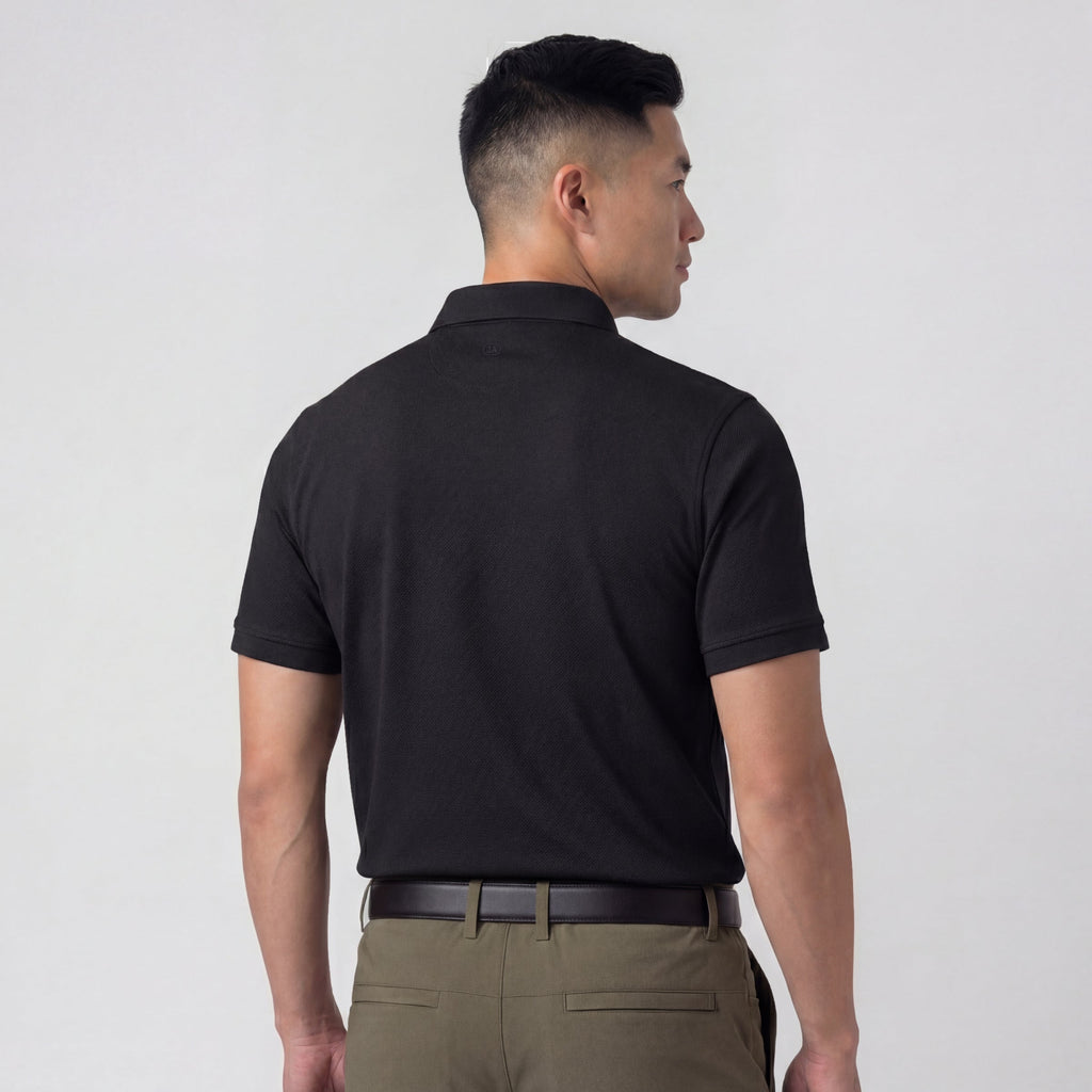 Clubhouse Pique Polo -- True Black