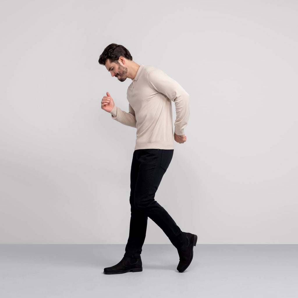 Legacy Polo Sweater -- Beige